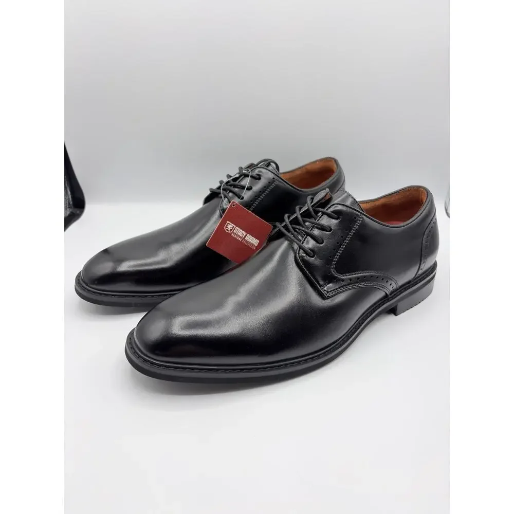 Stacy Adams Men’s Benson Plain Toe Oxford Dress Shoes Black Sz 10 M NWT